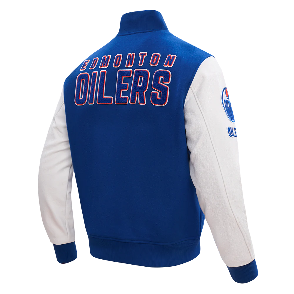 NHL EDMONTON OILERS CLASSIC WOOL MEN'S VARSITY JACKET