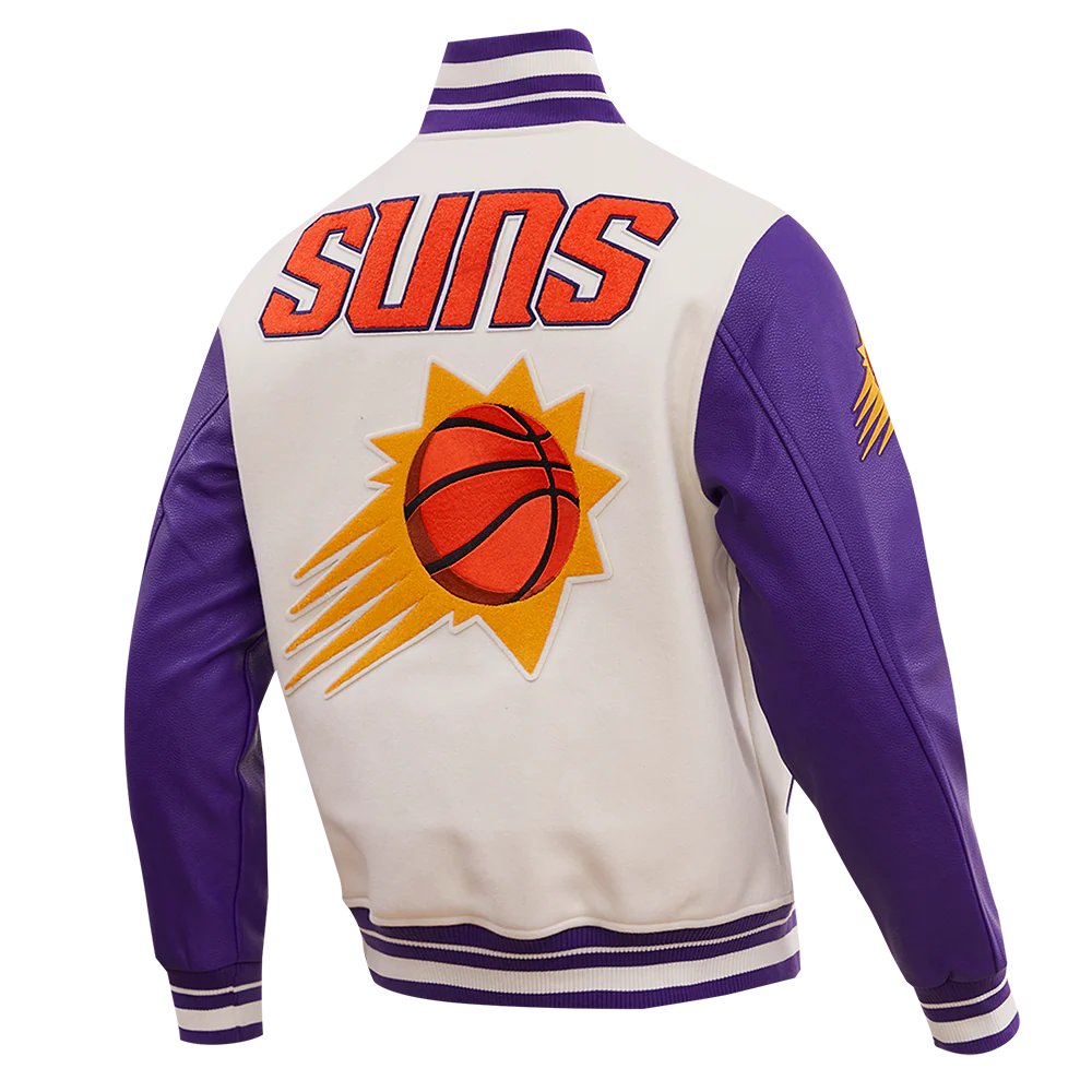 NBA PHOENIX SUNS RETRO CLASSIC MEN'S RIB WOOL VARSITY JACKET