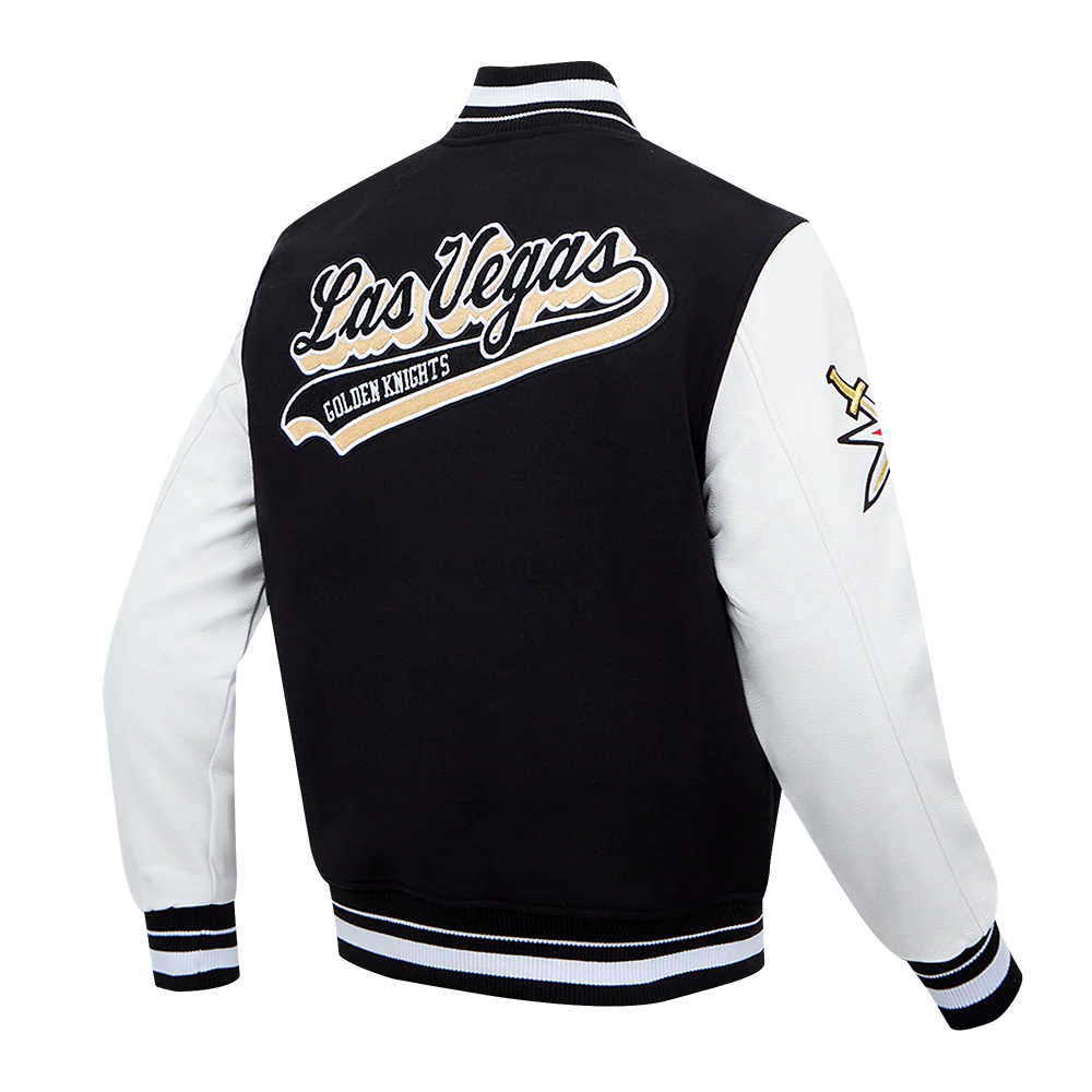 NHL VEGAS GOLDEN KNIGHTS SCRIPT TAIL MEN'S RIB WOOL VARSITY