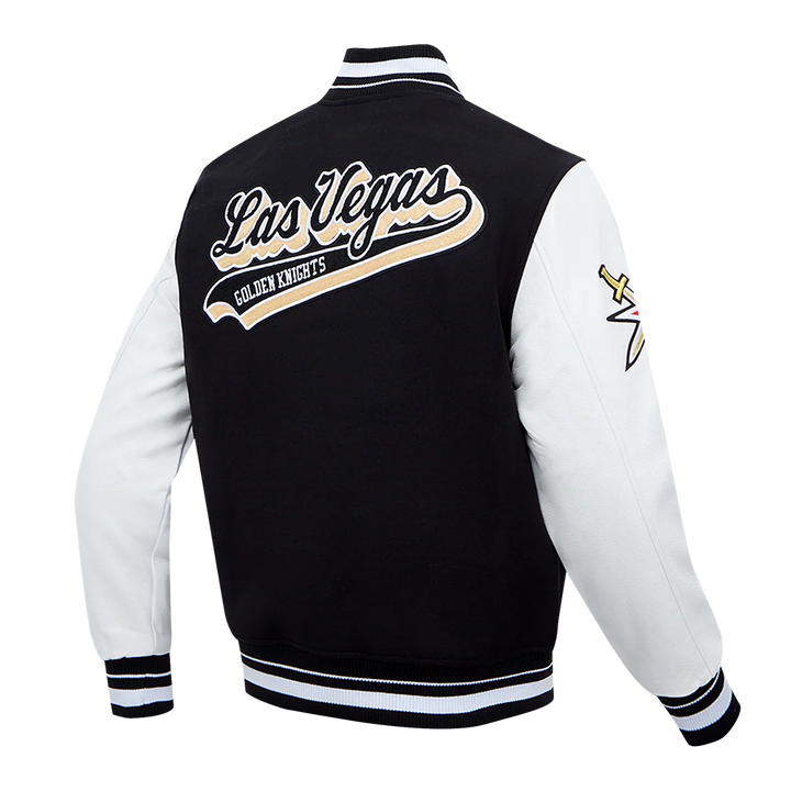 NHL VEGAS GOLDEN KNIGHTS SCRIPT TAIL MEN'S RIB WOOL VARSITY