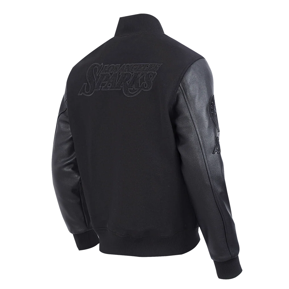 WNBA LOS ANGELES SPARKS TRIPLE BLACK MEN'S WOOL VARSITY JACKET