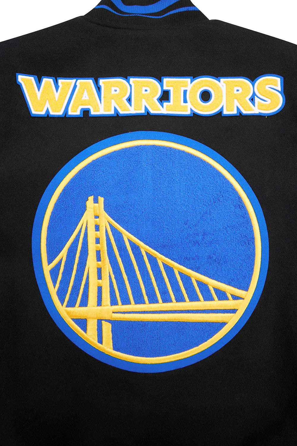 NBA GOLDEN STATE WARRIORS MASHUP MEN'S RIB WOOL VARSITY JACKET