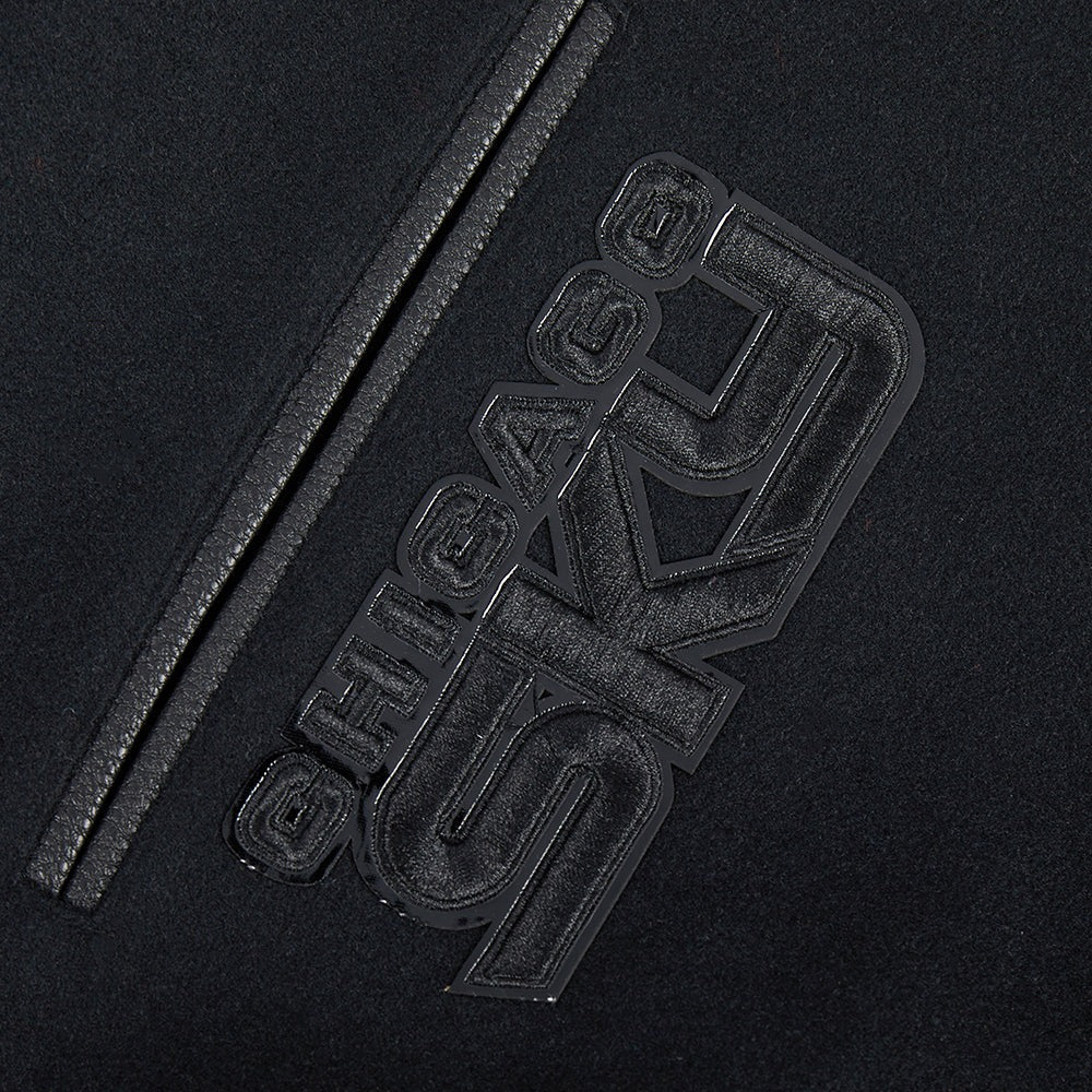WNBA CHICAGO SKY TRIPLE BLACK MEN'S WOOL VARSITY JACKET