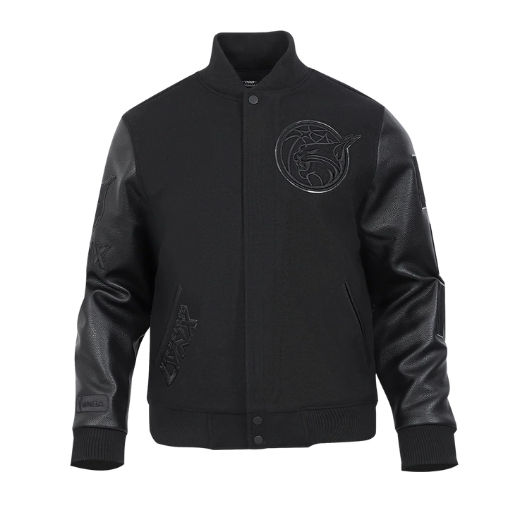 WNBA MINNESOTA LYNX TRIPLE BLACK MEN'S WOOL VARSITY JACKET