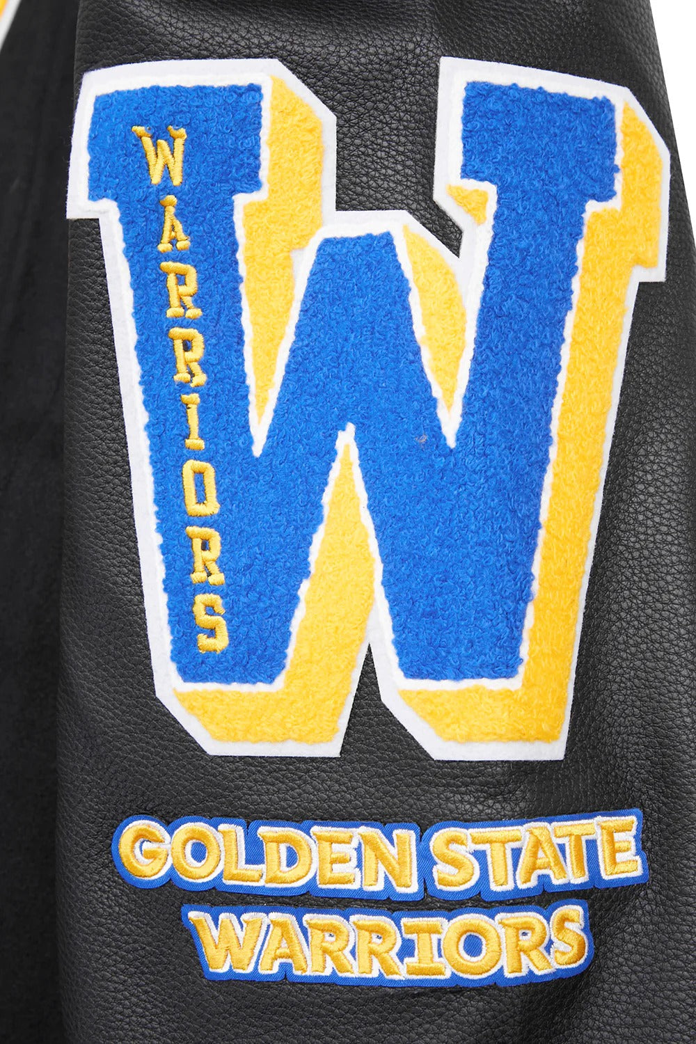 NBA GOLDEN STATE WARRIORS MASHUP MEN'S RIB WOOL VARSITY JACKET