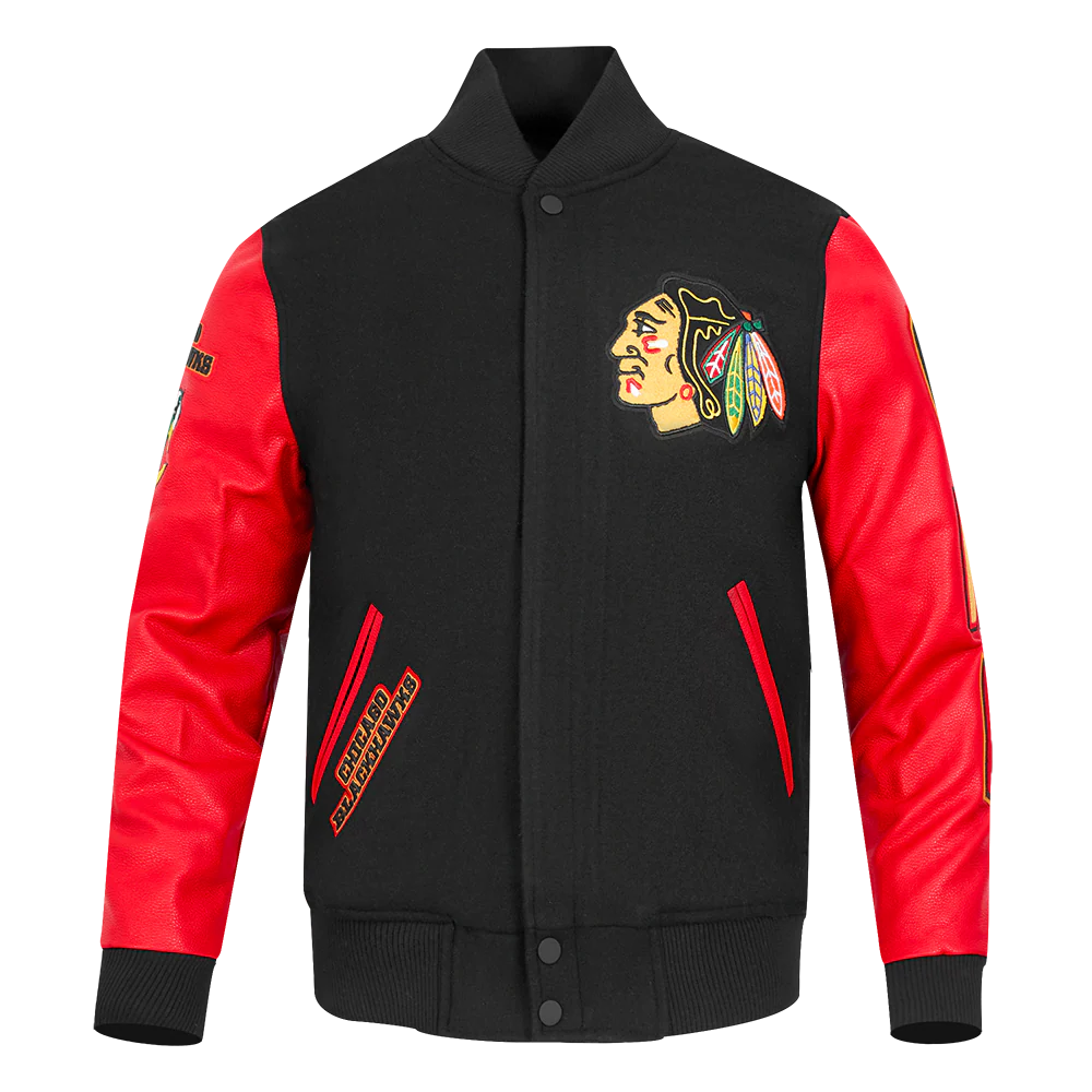 NHL CHICAGO BLACKHAWKS CLASSIC MEN'S WOOL VARSITY JACKET