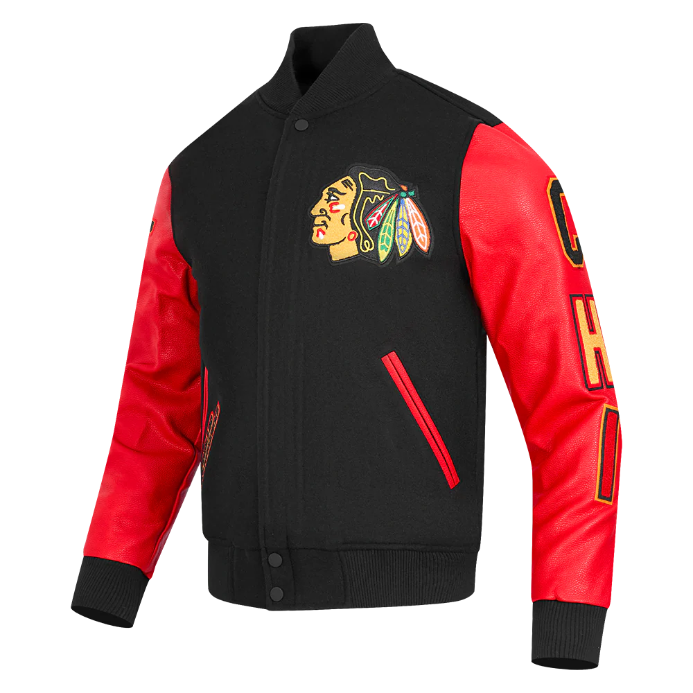 NHL CHICAGO BLACKHAWKS CLASSIC MEN'S WOOL VARSITY JACKET