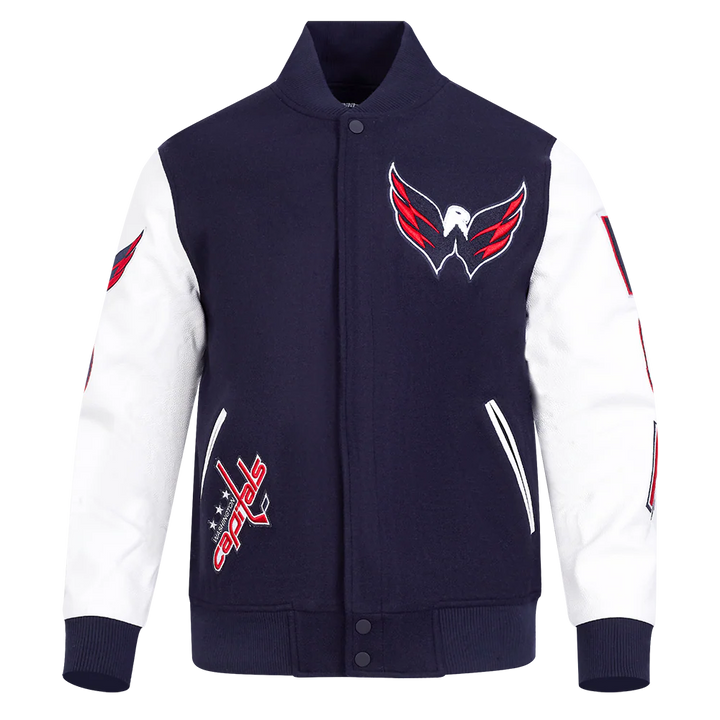 NHL WASHINGTON CAPITALS CLASSIC MEN'S WOOL VARSITY JACKET