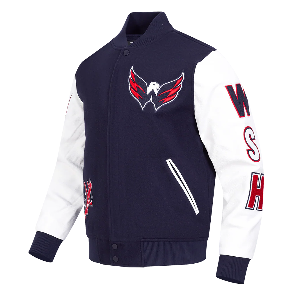 NHL WASHINGTON CAPITALS CLASSIC MEN'S WOOL VARSITY JACKET