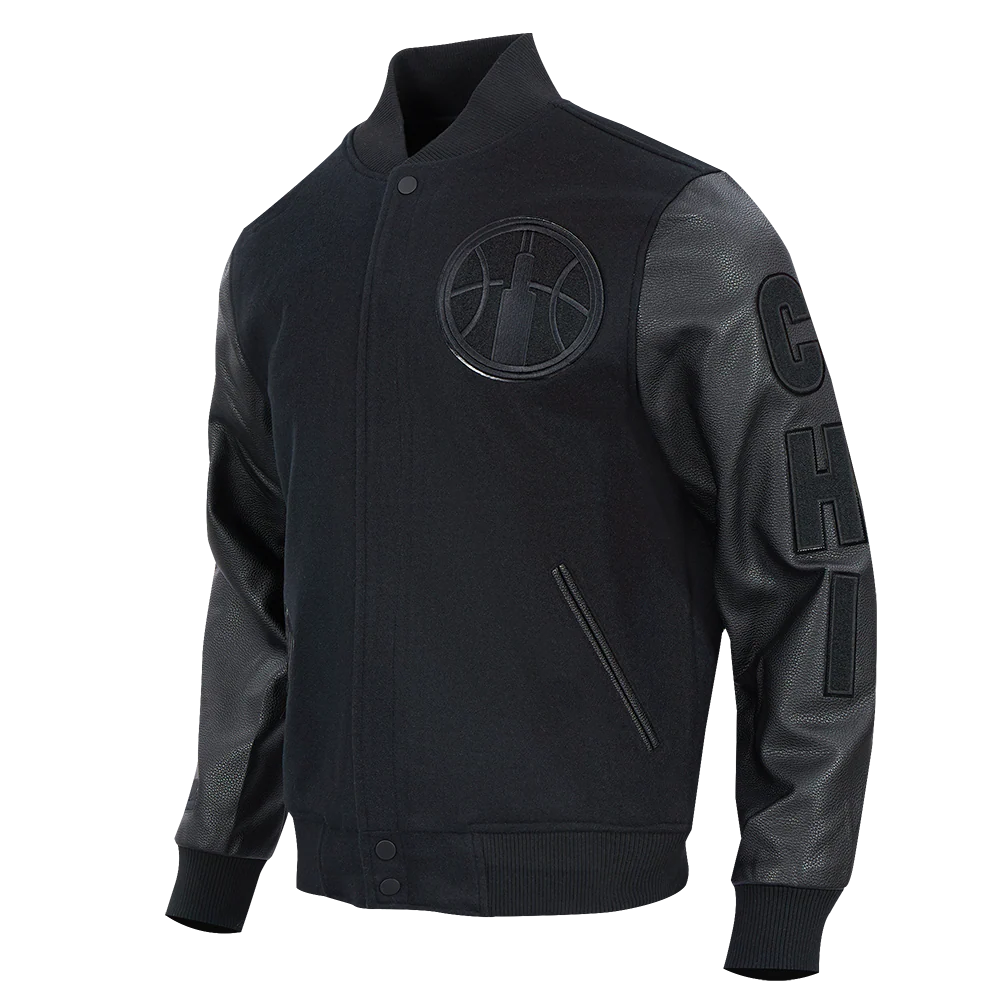 WNBA CHICAGO SKY TRIPLE BLACK MEN'S WOOL VARSITY JACKET