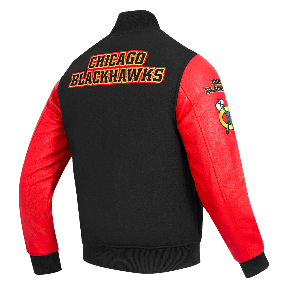 NHL CHICAGO BLACKHAWKS CLASSIC MEN'S WOOL VARSITY JACKET