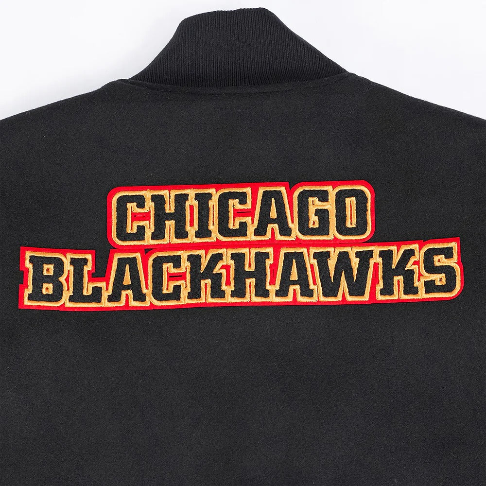 NHL CHICAGO BLACKHAWKS CLASSIC MEN'S WOOL VARSITY JACKET