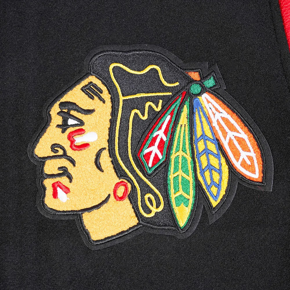 NHL CHICAGO BLACKHAWKS CLASSIC MEN'S WOOL VARSITY JACKET