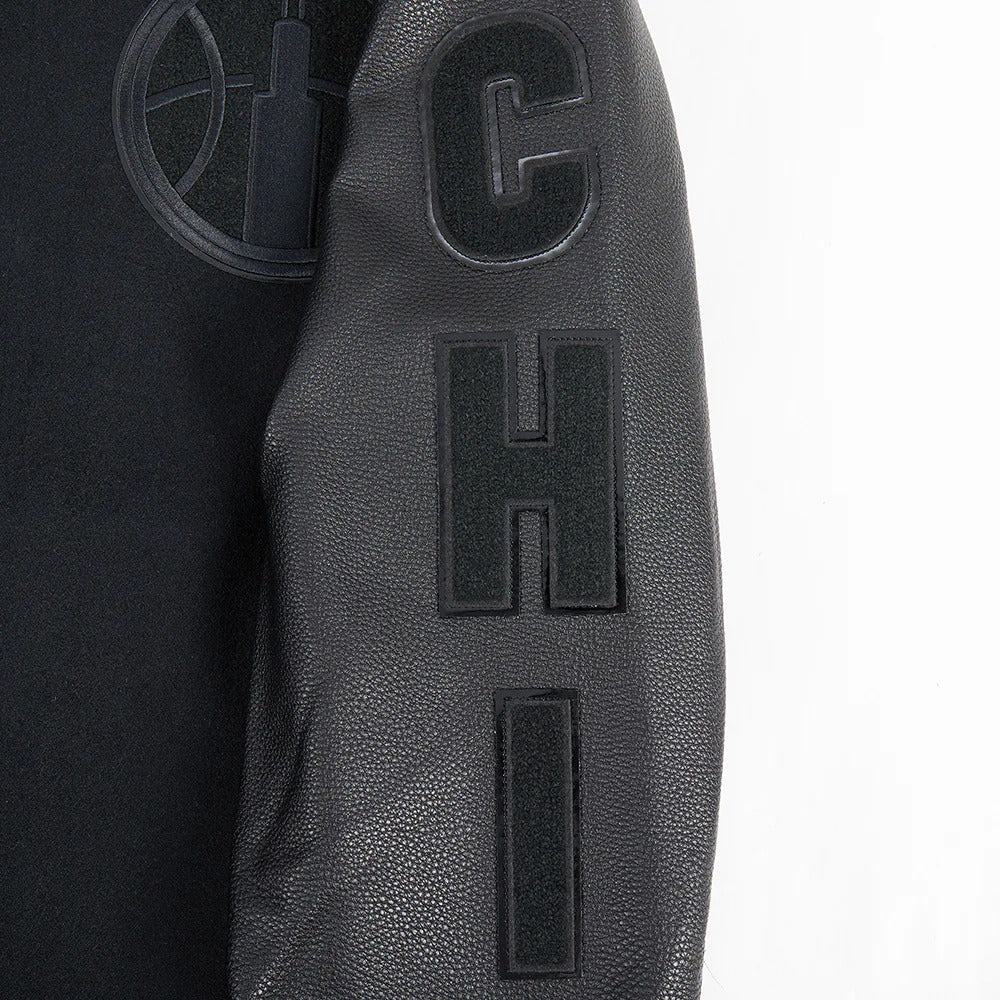 WNBA CHICAGO SKY TRIPLE BLACK MEN'S WOOL VARSITY JACKET