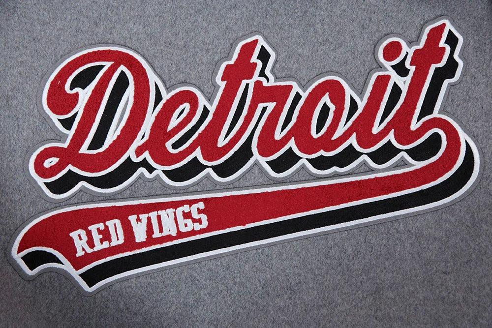 NHL DETROIT RED WINGS SCRIPT TAIL MEN'S RIB WOOL VARSITY