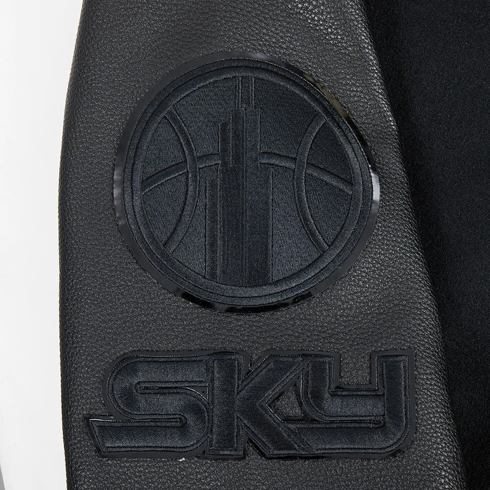 WNBA CHICAGO SKY TRIPLE BLACK MEN'S WOOL VARSITY JACKET
