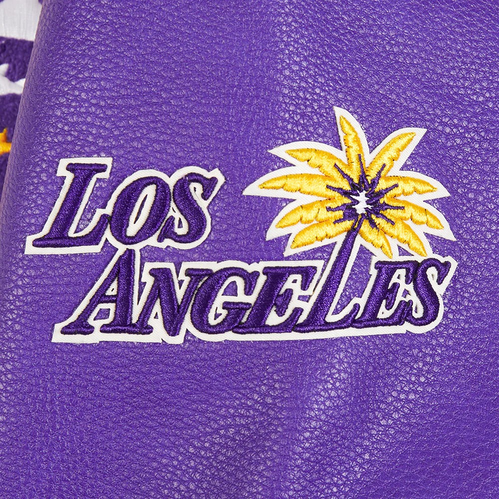 WNBA LOS ANGELES SPARKS RETRO CLASSICS MEN'S RIB WOOL VARSITY JACKET