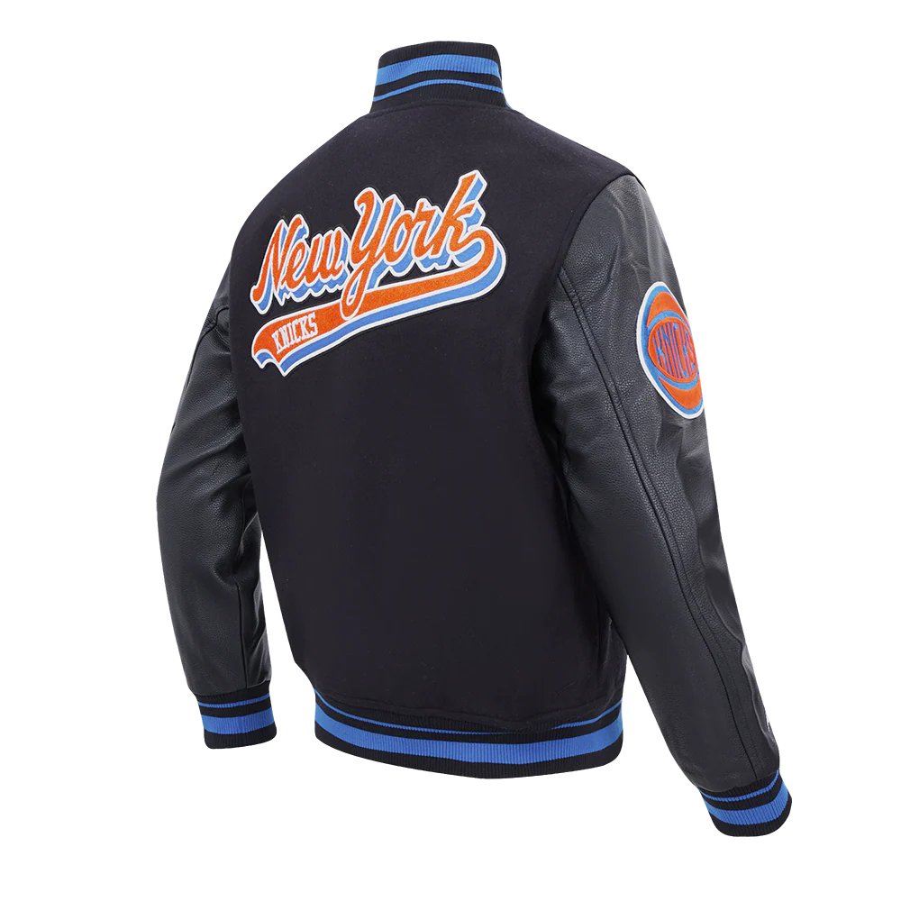 NBA NEW YORK KNICKS SCRIPT TAIL MEN'S RIB WOOL VARSITY