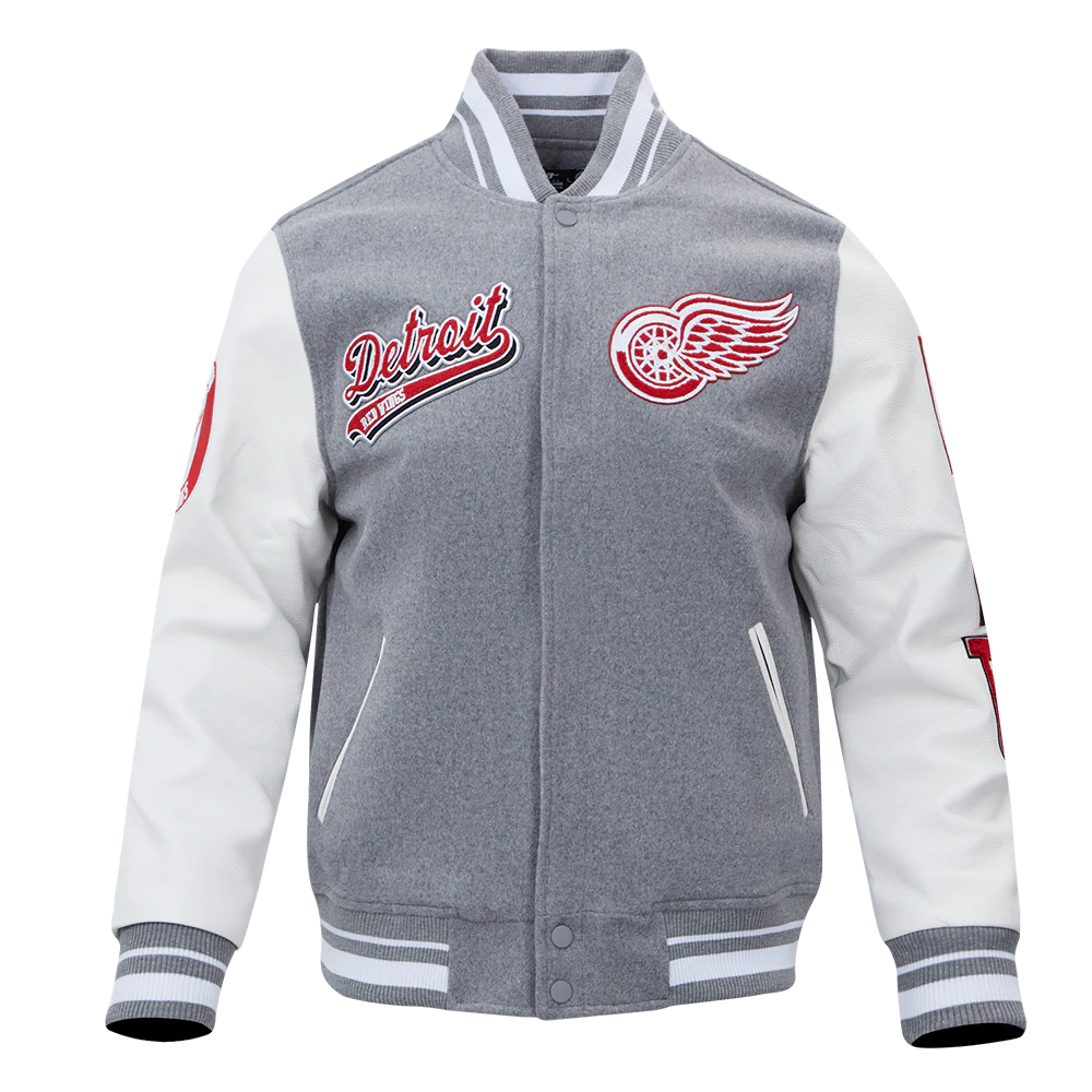 NHL DETROIT RED WINGS SCRIPT TAIL MEN'S RIB WOOL VARSITY