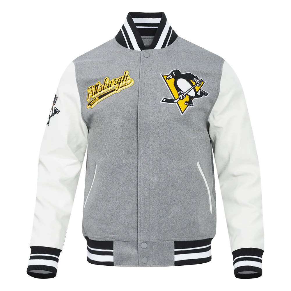 NHL PITTSBURGH PENGUINS SCRIPT TAIL MEN'S RIB WOOL VARSITY