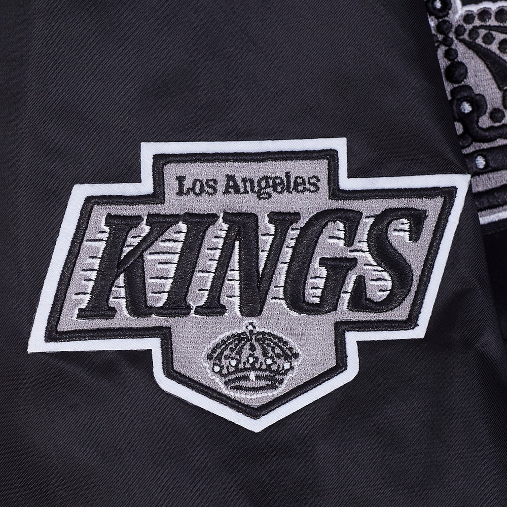 NHL LOS ANGELES KINGS RETRO CLASSIC MEN'S RIB SATIN JACKET