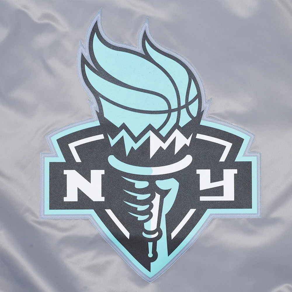 WNBA NEW YORK LIBERTY CLASSIC CHENILLE MEN'S SATIN JACKET