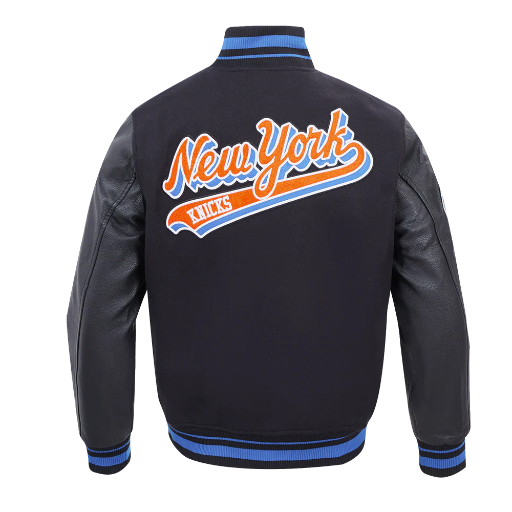 NBA NEW YORK KNICKS SCRIPT TAIL MEN'S RIB WOOL VARSITY