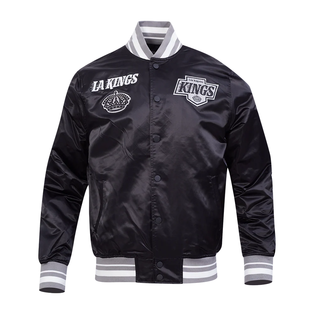 NHL LOS ANGELES KINGS RETRO CLASSIC MEN'S RIB SATIN JACKET
