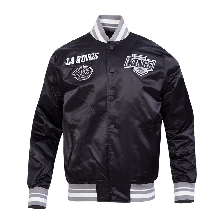 NHL LOS ANGELES KINGS RETRO CLASSIC MEN'S RIB SATIN JACKET