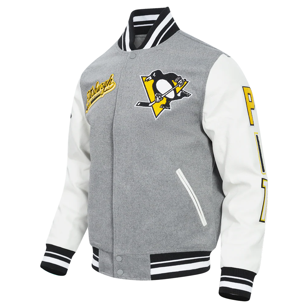 NHL PITTSBURGH PENGUINS SCRIPT TAIL MEN'S RIB WOOL VARSITY