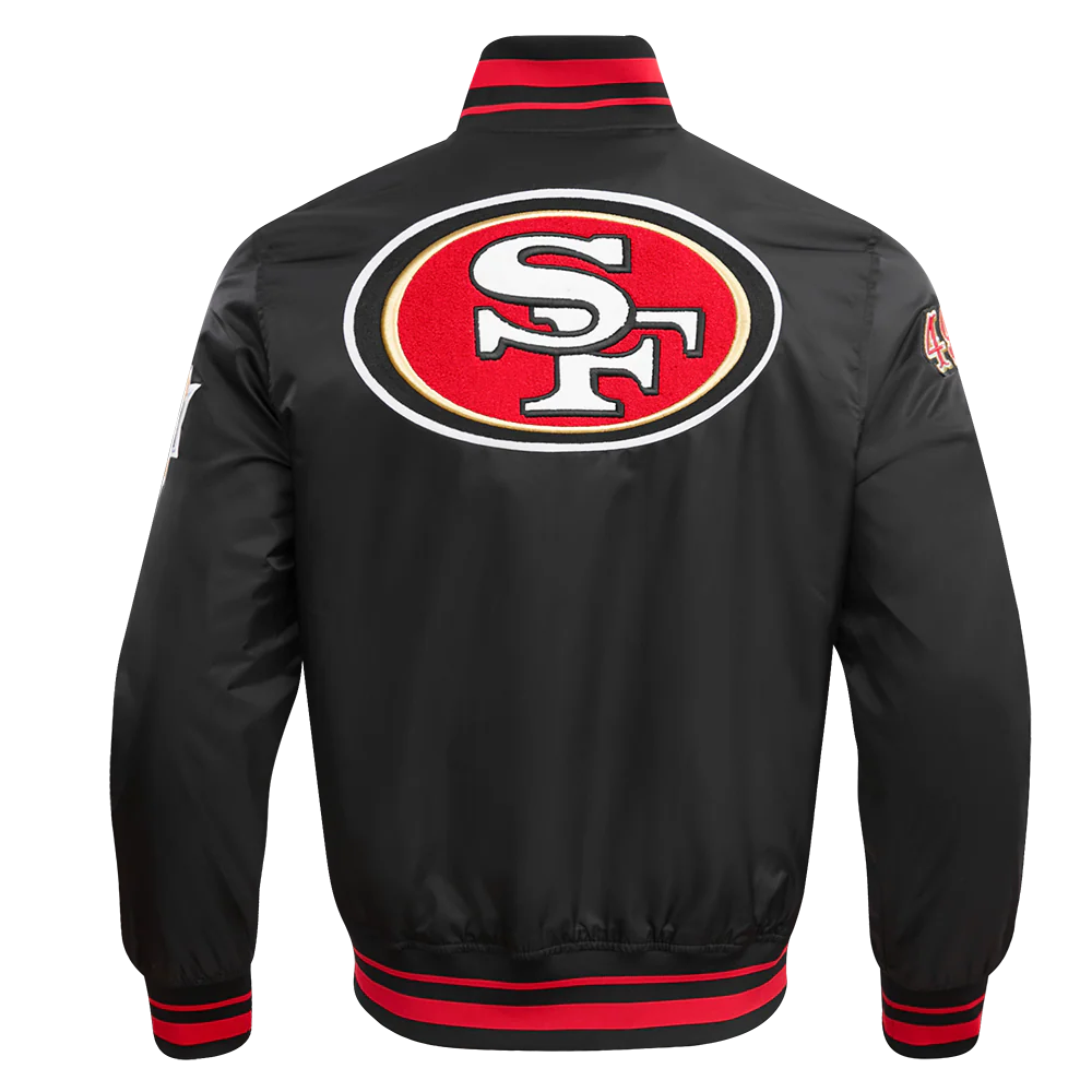 NFL SAN FRANCISCO 49ERS MASHUP MEN'S RIB SATIN JACKET