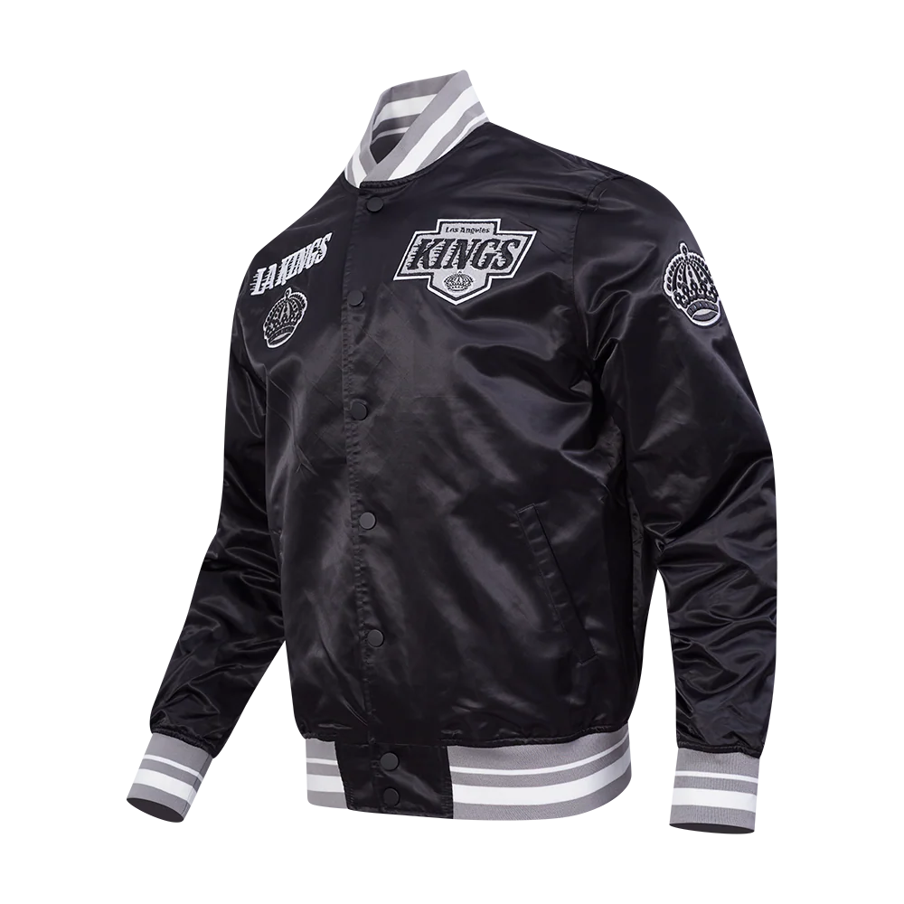 NHL LOS ANGELES KINGS RETRO CLASSIC MEN'S RIB SATIN JACKET