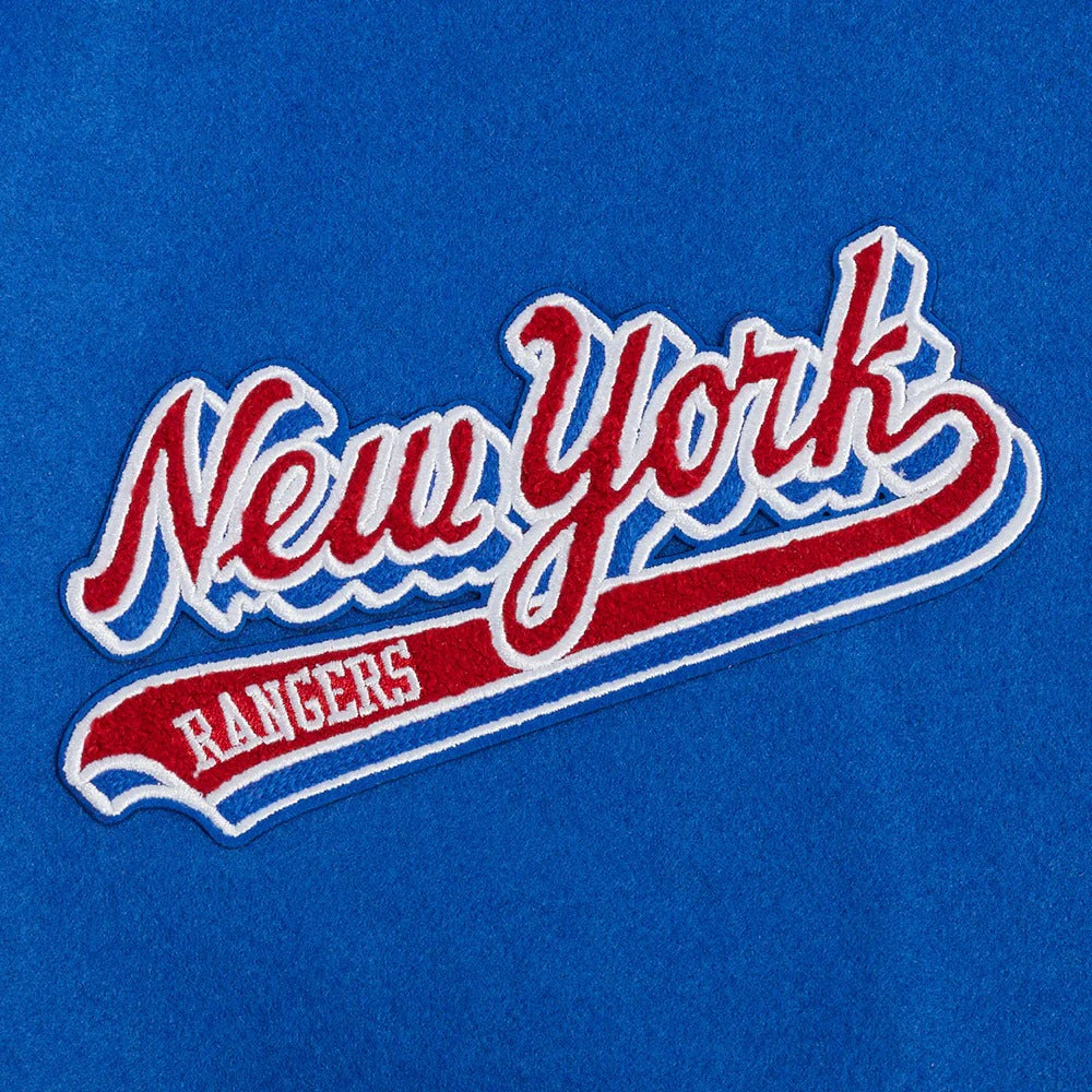 NHL NEW YORK RANGERS SCRIPT TAIL MEN'S RIB WOOL VARSITY