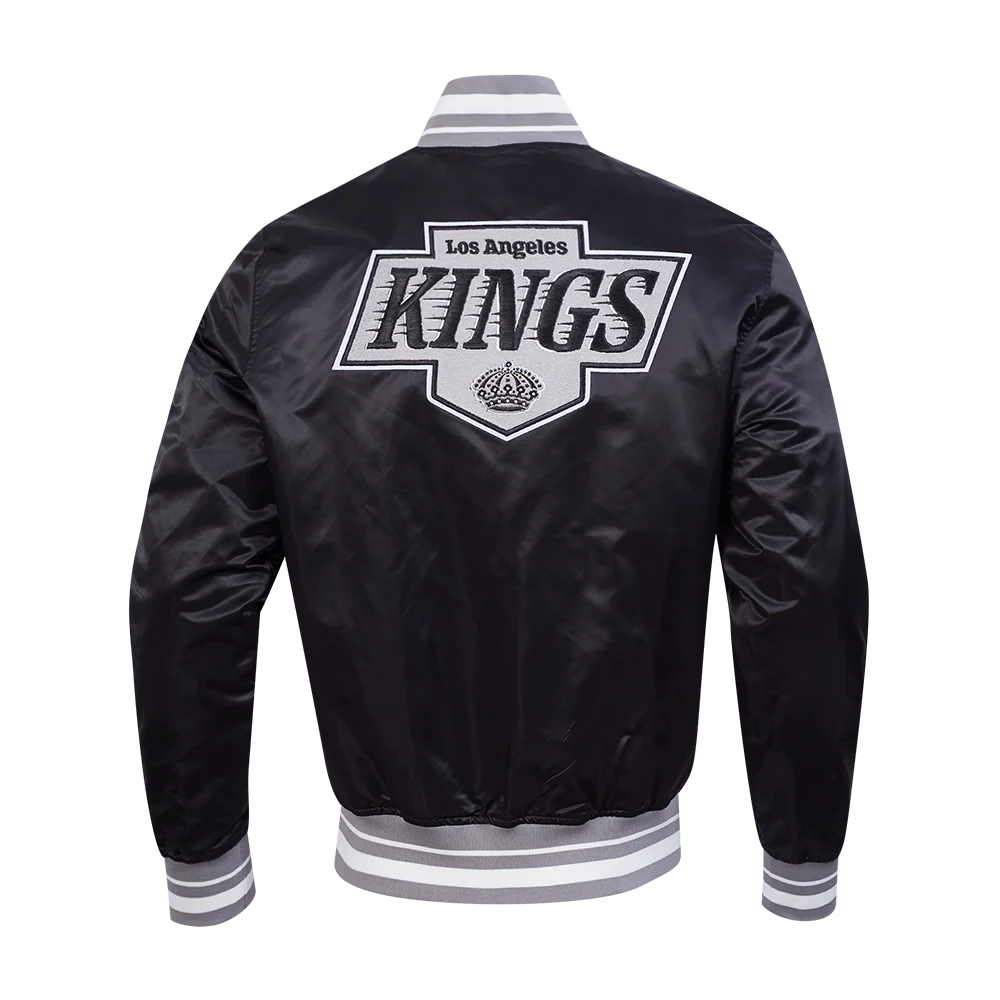 NHL LOS ANGELES KINGS RETRO CLASSIC MEN'S RIB SATIN JACKET