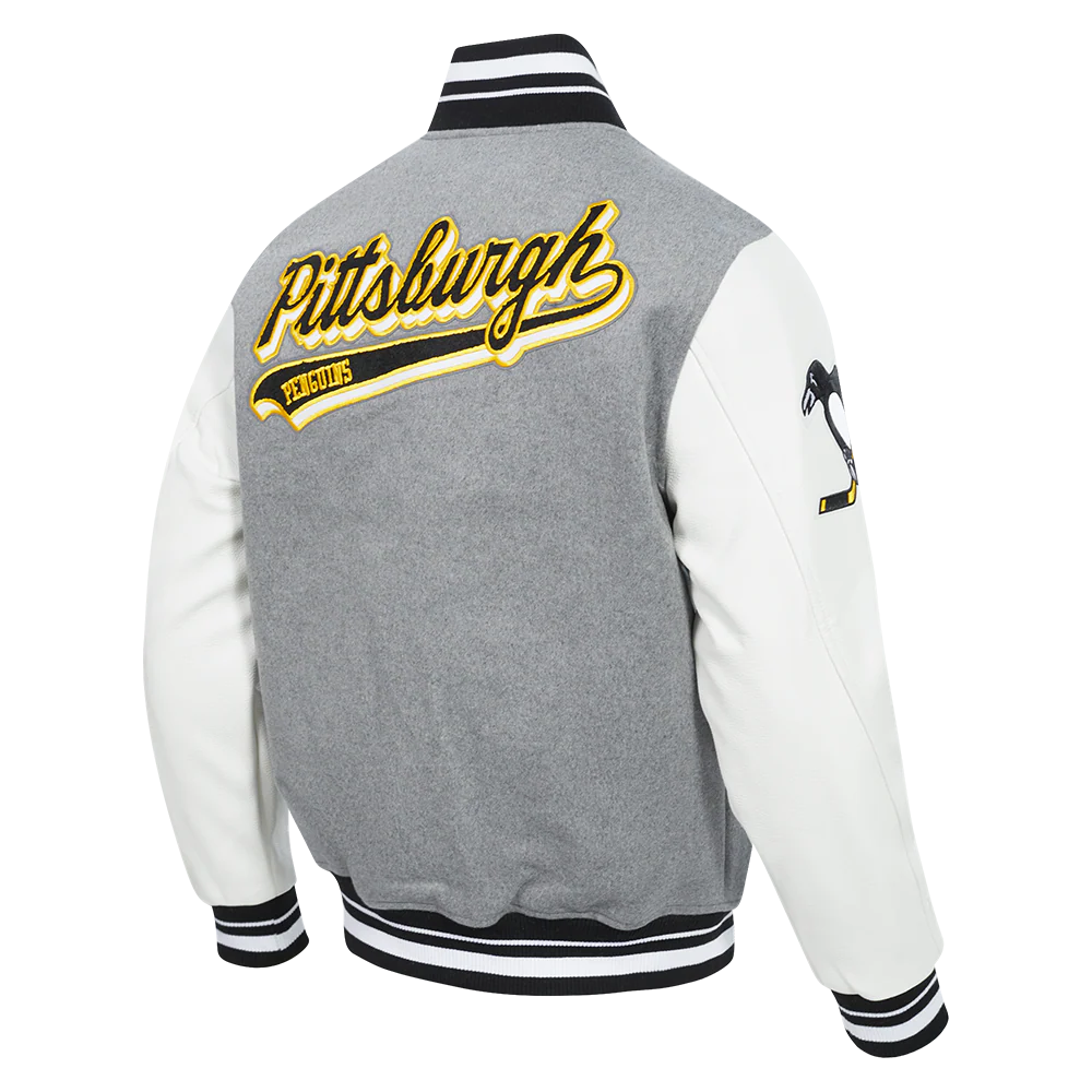 NHL PITTSBURGH PENGUINS SCRIPT TAIL MEN'S RIB WOOL VARSITY
