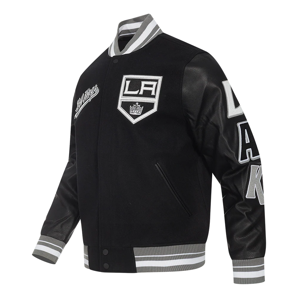 NHL LOS ANGELES KINGS SCRIPT TAIL MEN'S RIB WOOL VARSITY