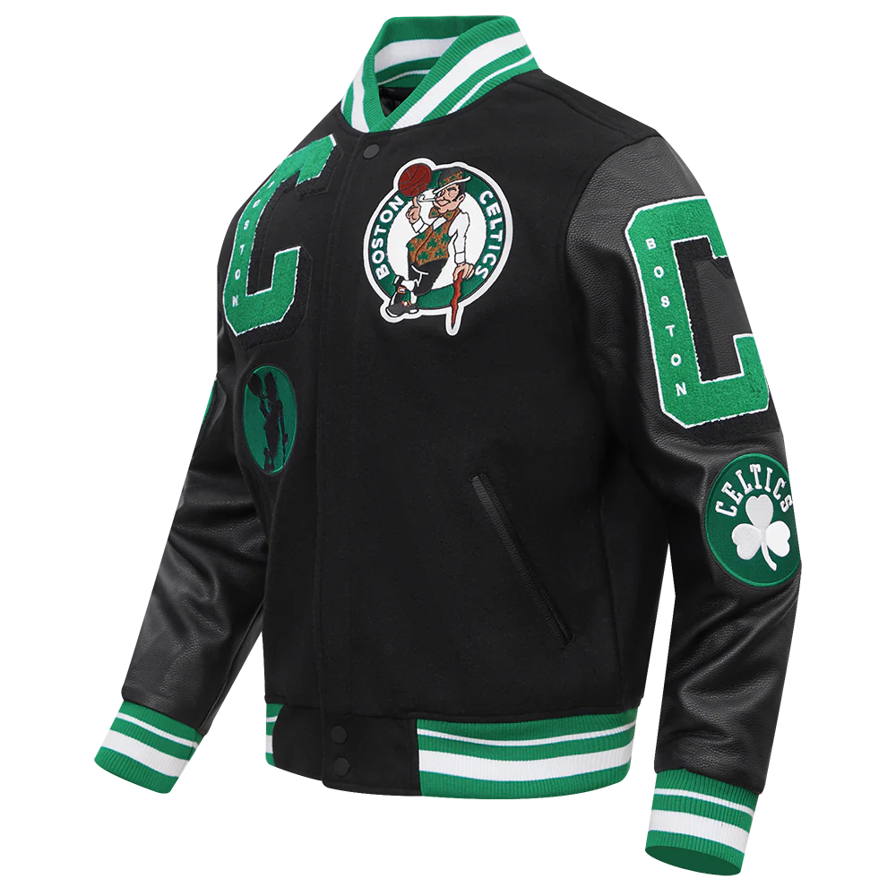 NBA INDIANA PACERS MASHUP MEN'S RIB WOOL VARSITY JACKET