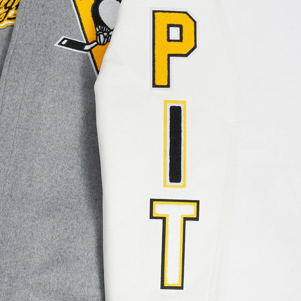 NHL PITTSBURGH PENGUINS SCRIPT TAIL MEN'S RIB WOOL VARSITY