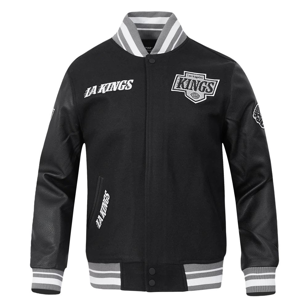 NHL LOS ANGELES KINGS RETRO CLASSIC MEN'S RIB WOOL VARSITY JACKET