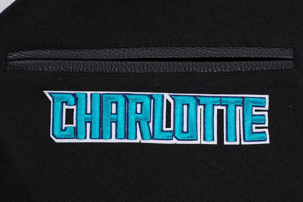 NBA CHARLOTTE HORNETS MASHUP MEN'S RIB WOOL VARSITY JACKET