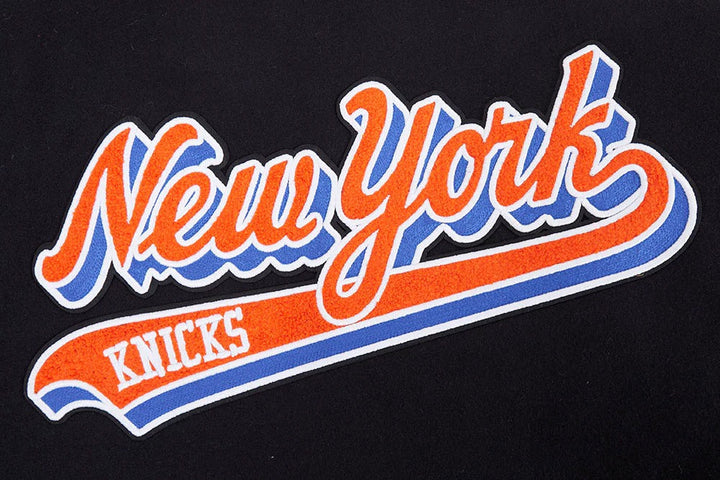 NBA NEW YORK KNICKS SCRIPT TAIL MEN'S RIB WOOL VARSITY