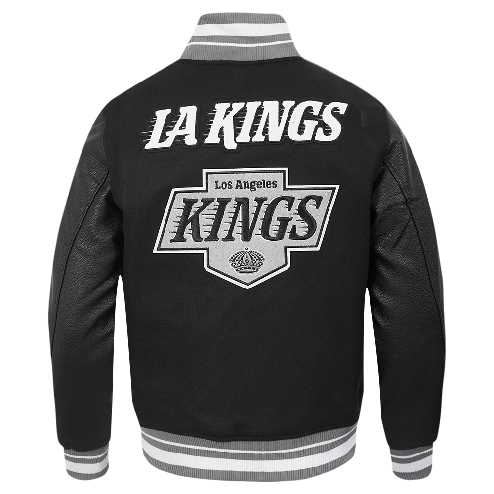 NHL LOS ANGELES KINGS RETRO CLASSIC MEN'S RIB WOOL VARSITY JACKET