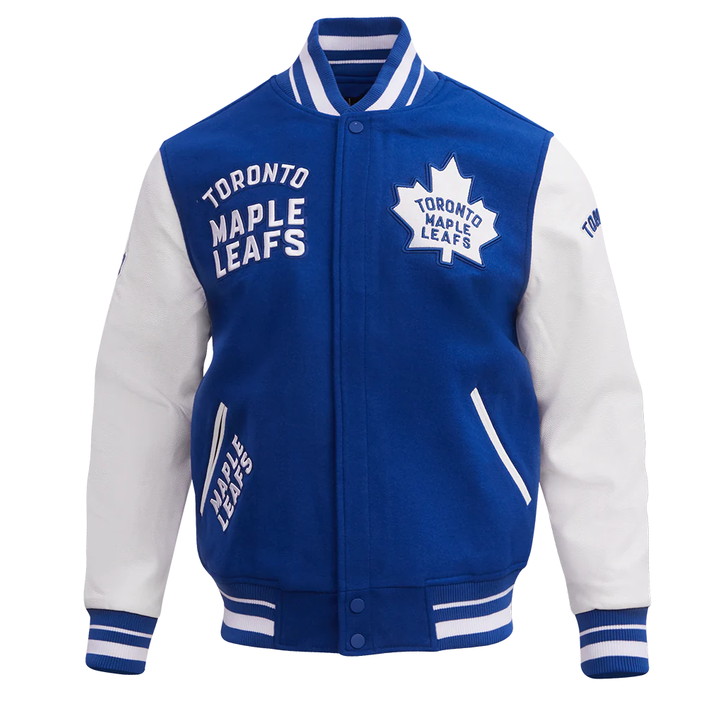 NHL TORONTO MAPLE LEAFS RETRO CLASSIC MEN'S RIB WOOL VARSITY JACKET