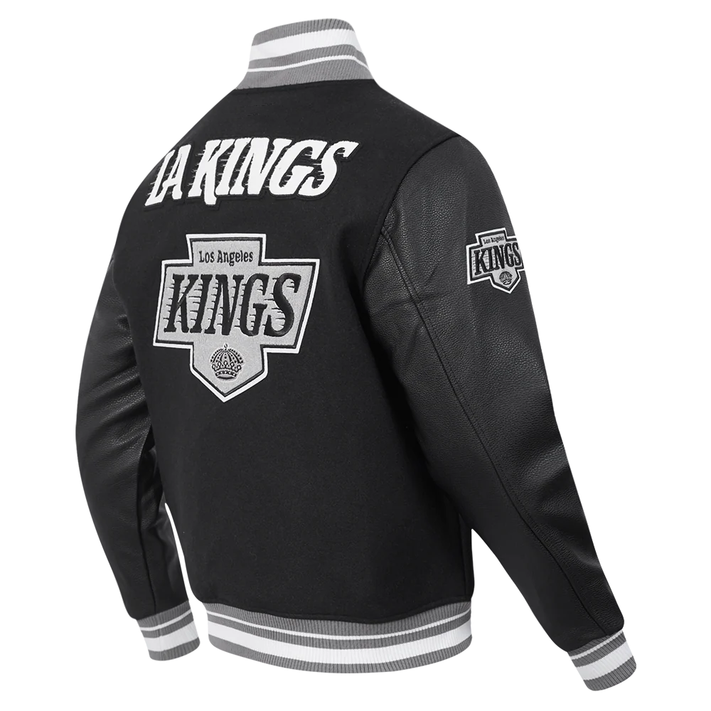 NHL LOS ANGELES KINGS RETRO CLASSIC MEN'S RIB WOOL VARSITY JACKET