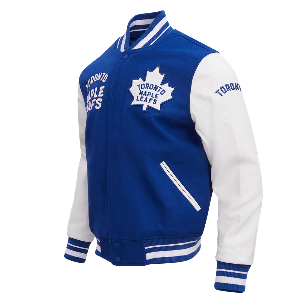 NHL TORONTO MAPLE LEAFS RETRO CLASSIC MEN'S RIB WOOL VARSITY JACKET
