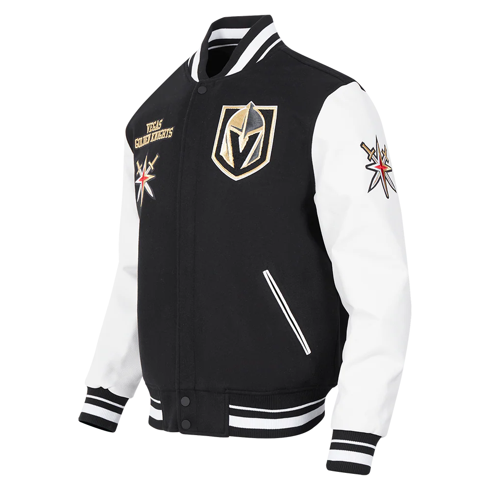 NHL VEGAS GOLDEN KNIGHTS RETRO CLASSIC MEN'S RIB WOOL VARSITY JACKET