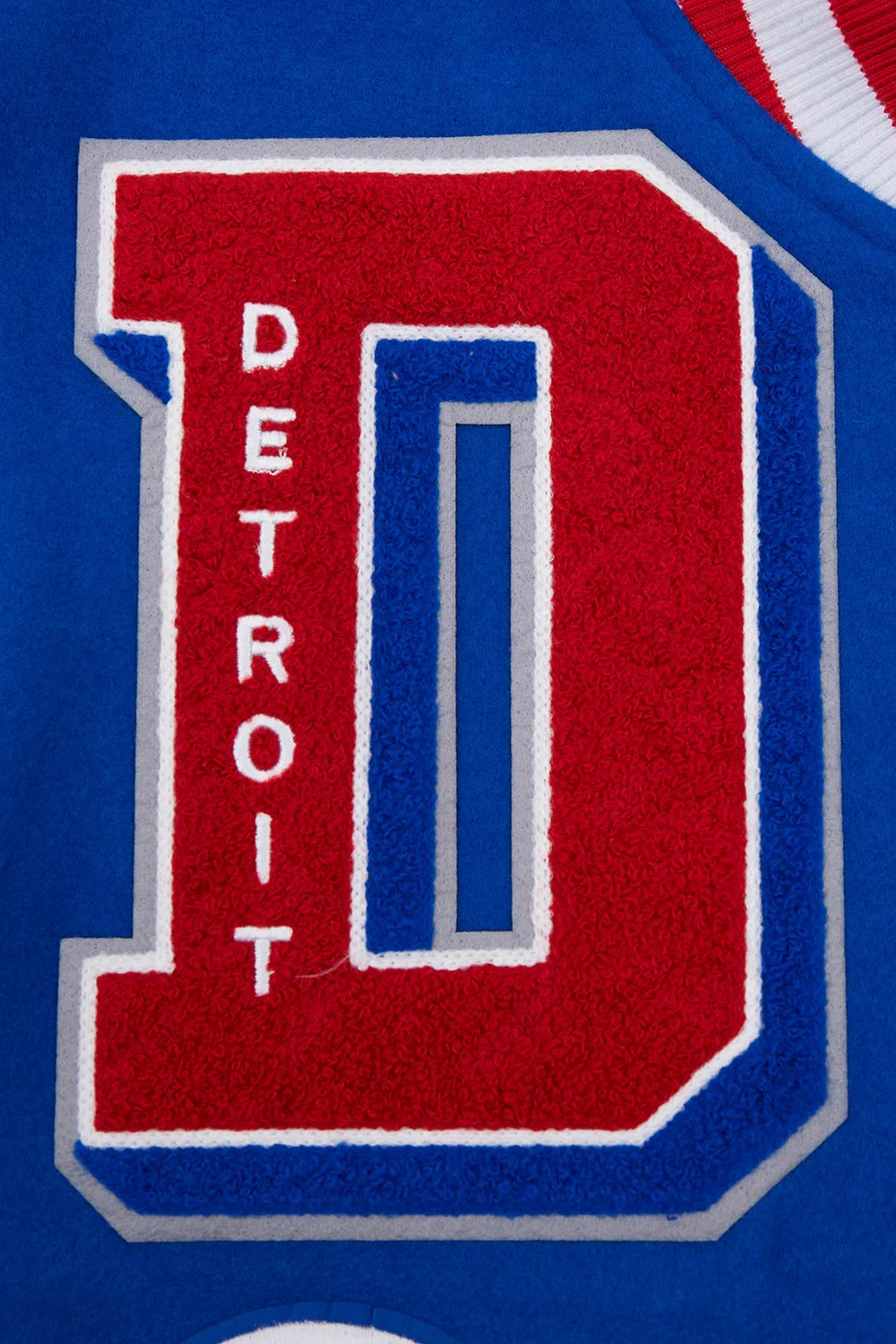 NBA DETROIT PISTONS MASHUP MEN'S RIB WOOL VARSITY JACKET
