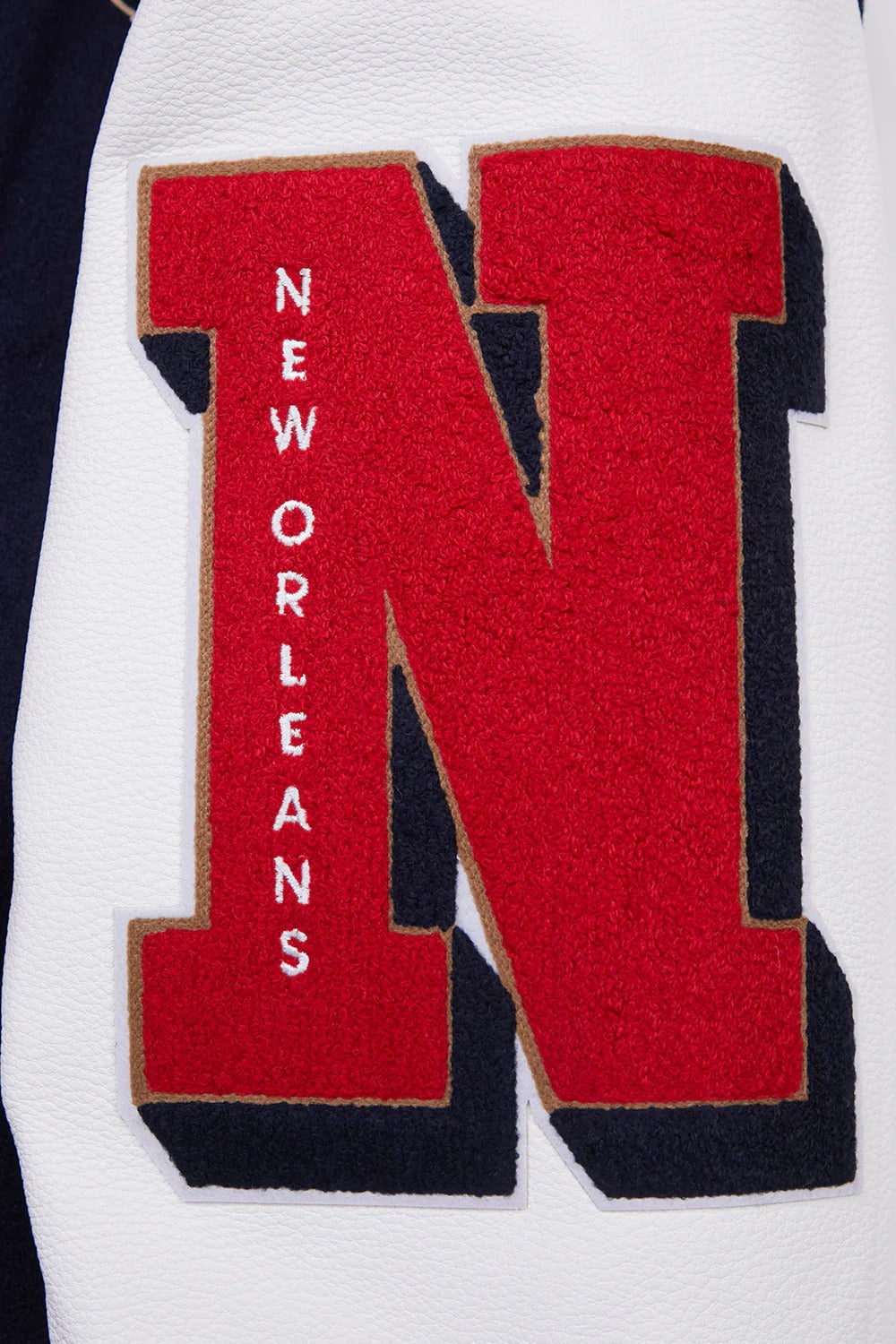 NBA NEW ORLEANS PELICANS MASHUP MEN'S RIB WOOL VARSITY JACKET