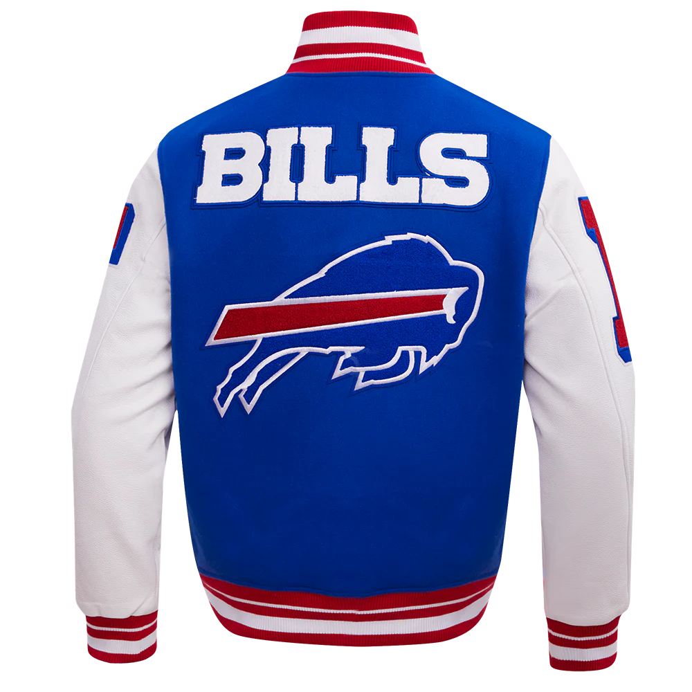NFL BUFFALO BILLS MASHUP MEN'S RIB WOOL VARSITY JACKET