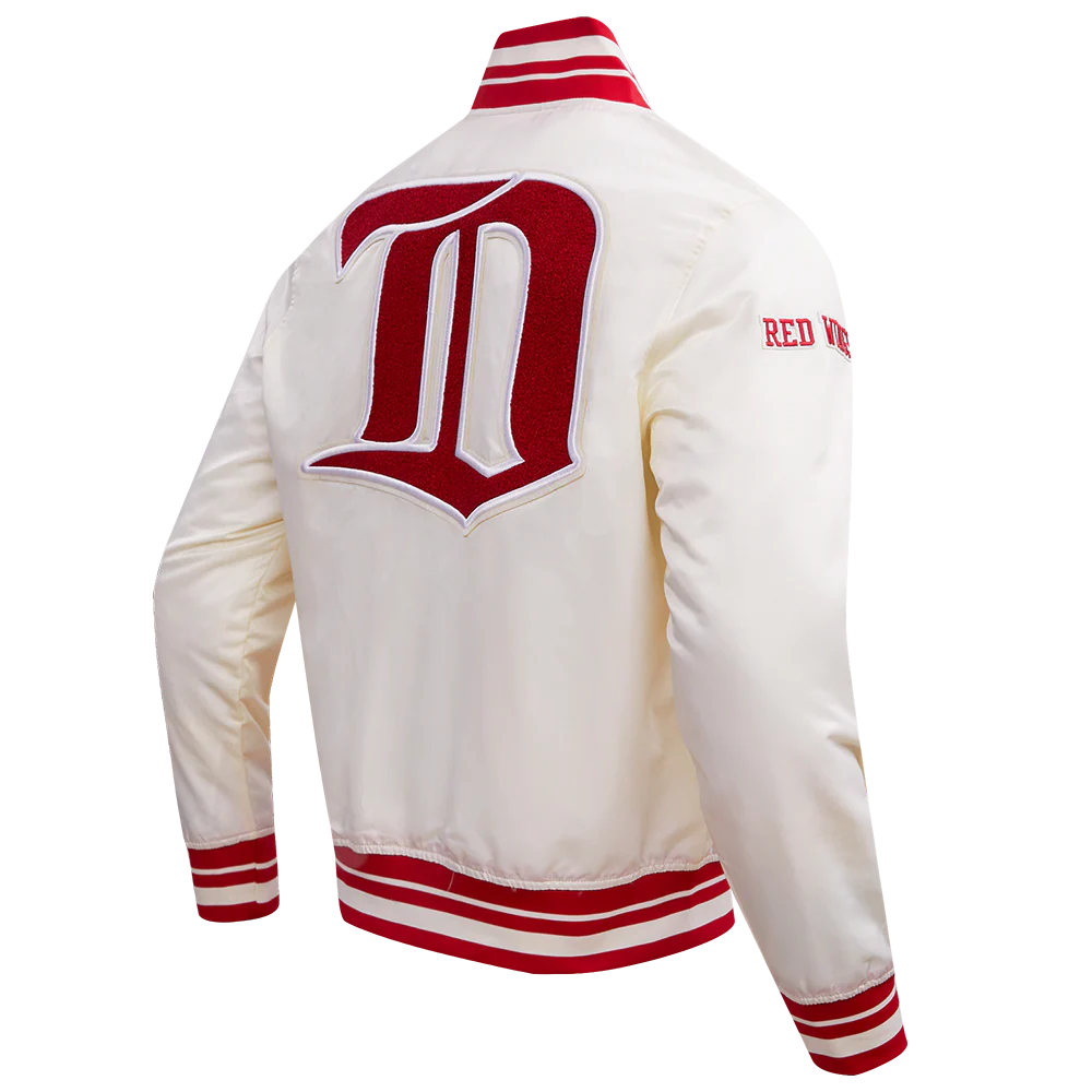 NHL DETROIT RED WINGS RETRO CLASSIC MEN'S RIB SATIN JACKET
